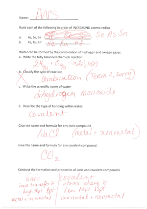 Checkpoint Quiz Review Test 1 Answers - 10 PREPARATORY SCIENCE - Studocu