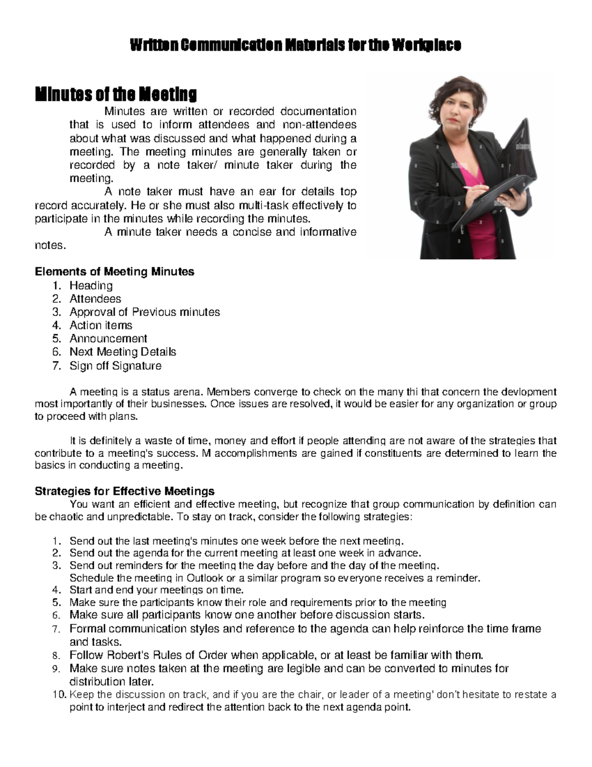 Written Communication in the Workplace - Written Communication ...