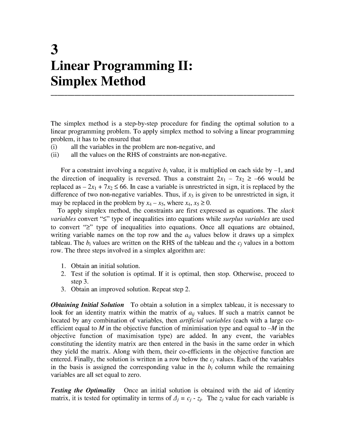 Linear Programing 2- Simplex - 3 Linear Programming II: Simplex Method ...