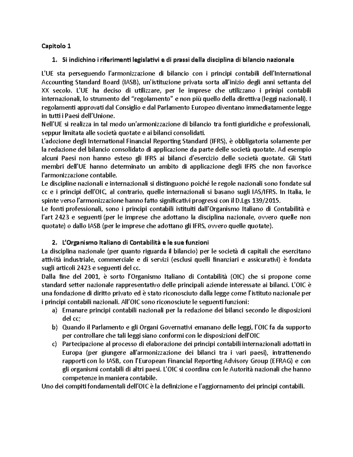 Contabilit Ã E Bilancio - Finale - Capitolo 1 1. Si Indichino I ...