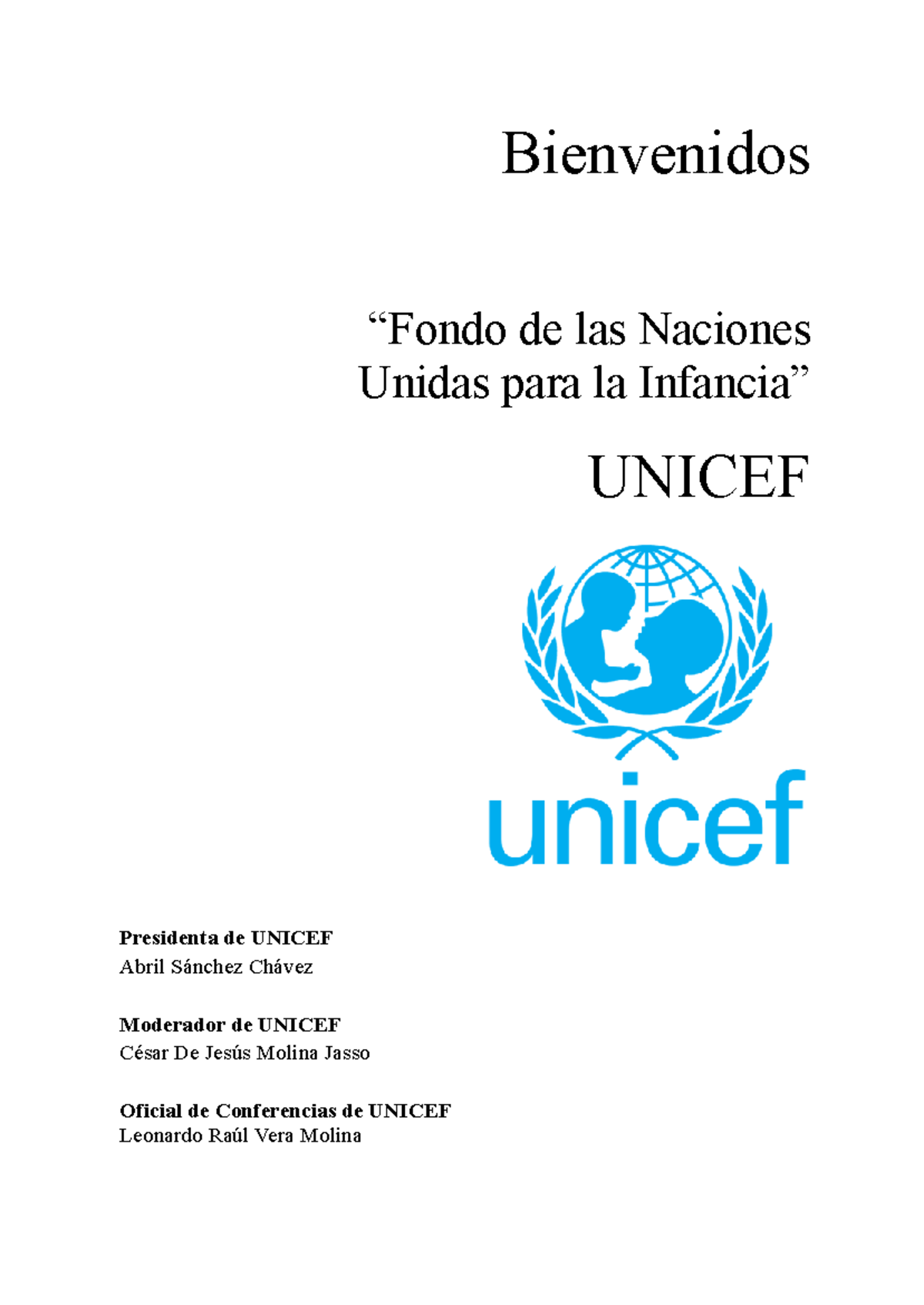 Handbook Unicef Requerimientos para que los delegados que participan