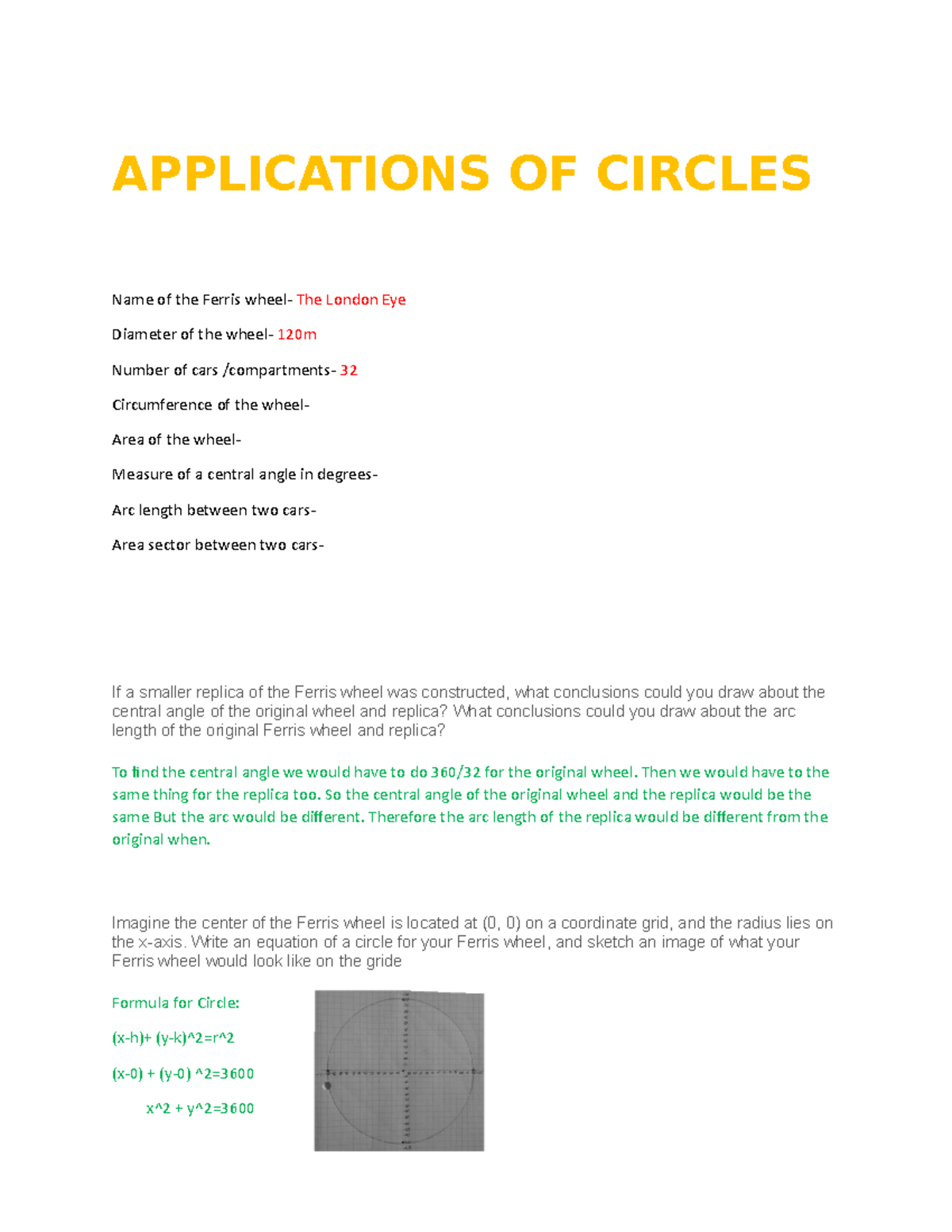 Application Of Circle