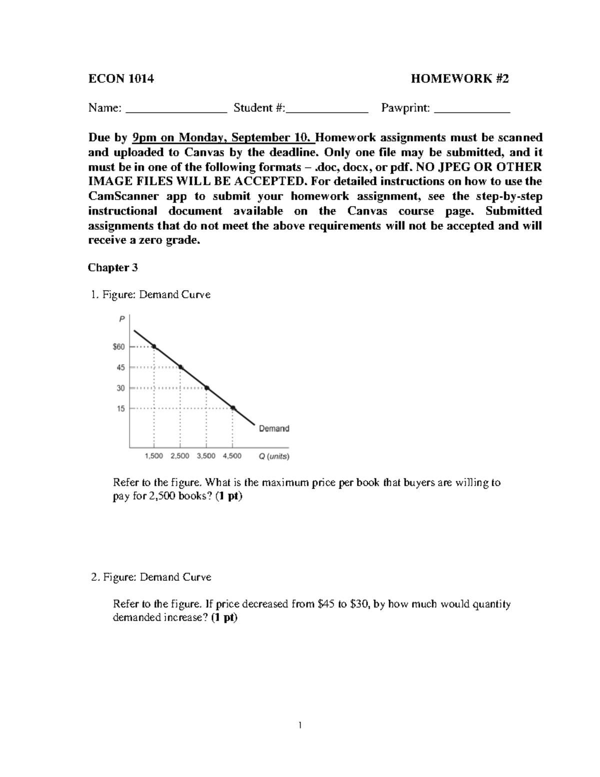 econ homework