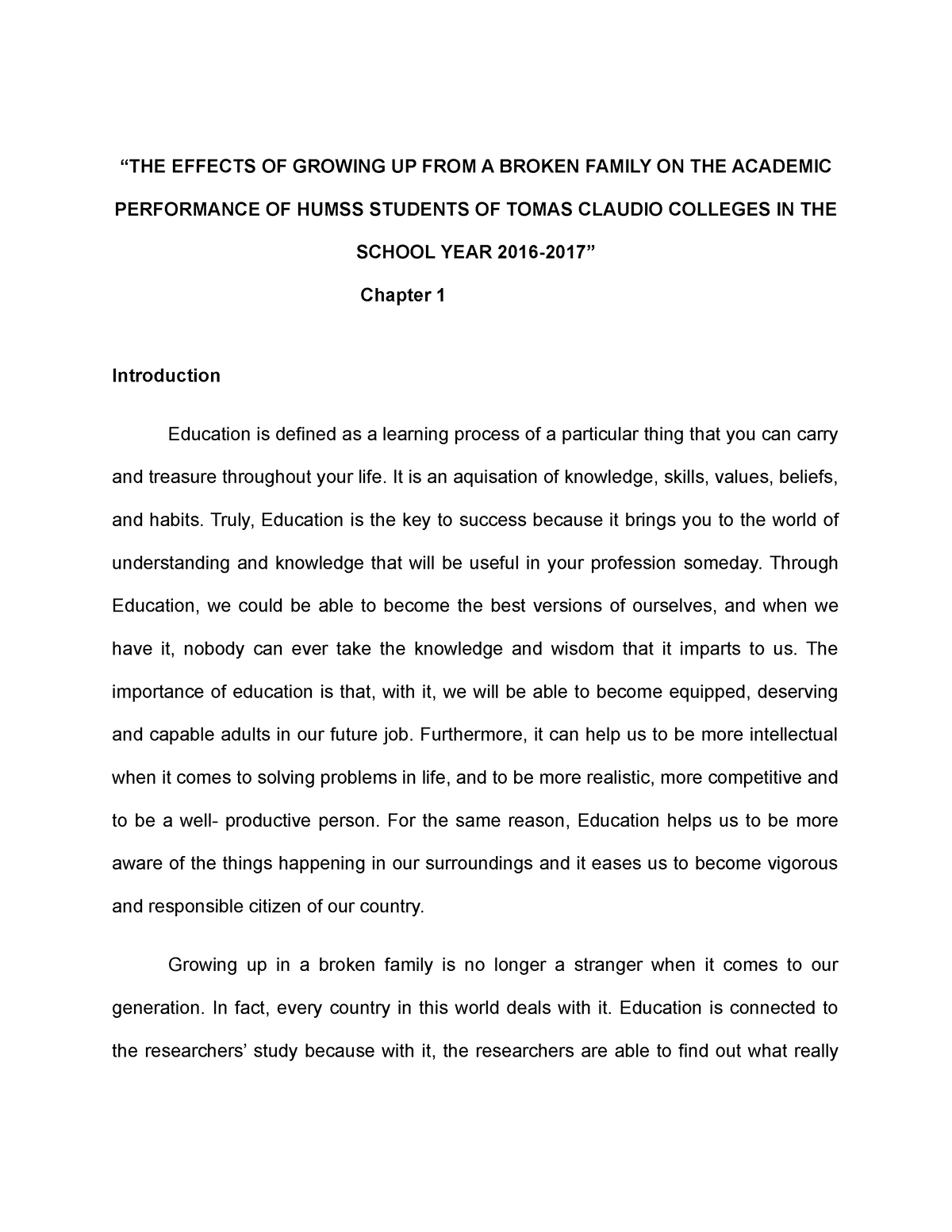 research paper related to humss pdf