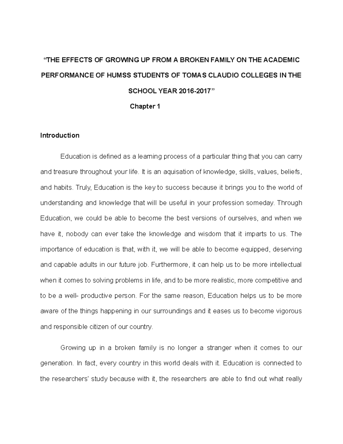 research paper related to humss pdf