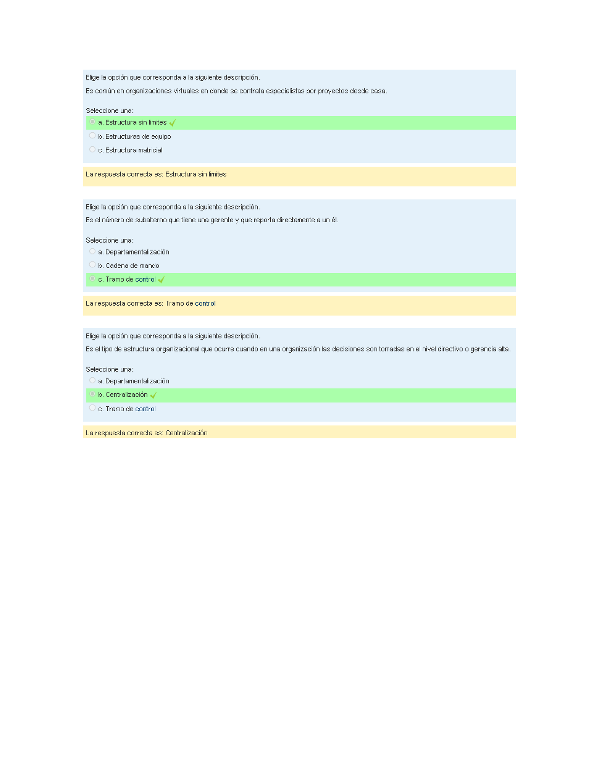 Examen Organizacion Proceso Administrativo - Administracion De Las ...