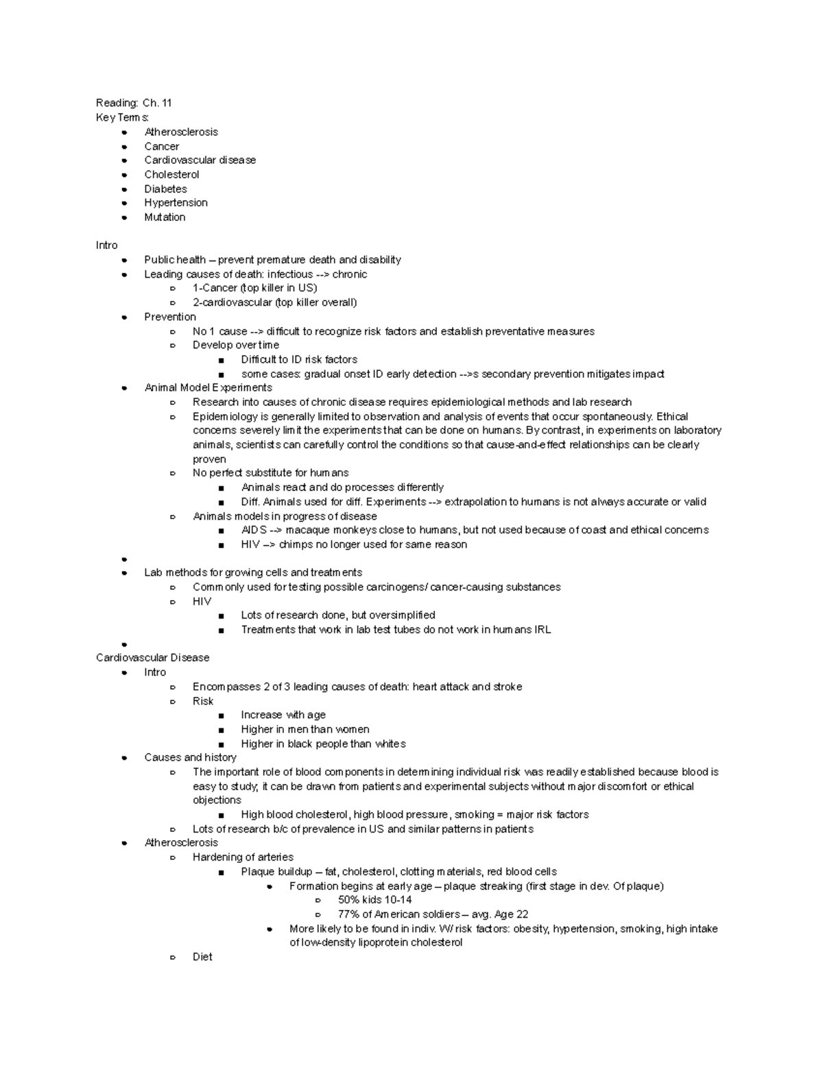 Pubhlth 200 Reading Ch. 11 Notes - Reading: Ch. 11 Key Terms ...