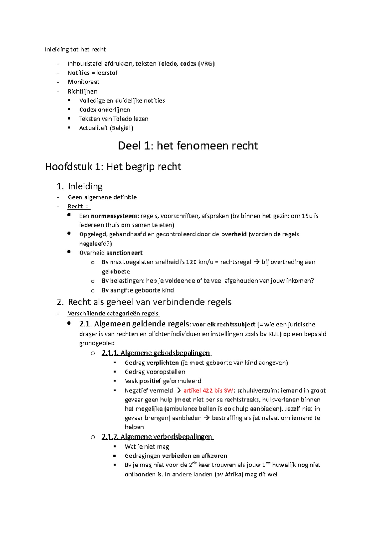 Hoofdstuk 1 - Samenvatting Inleiding Tot Het Recht - Inleiding Tot Het ...