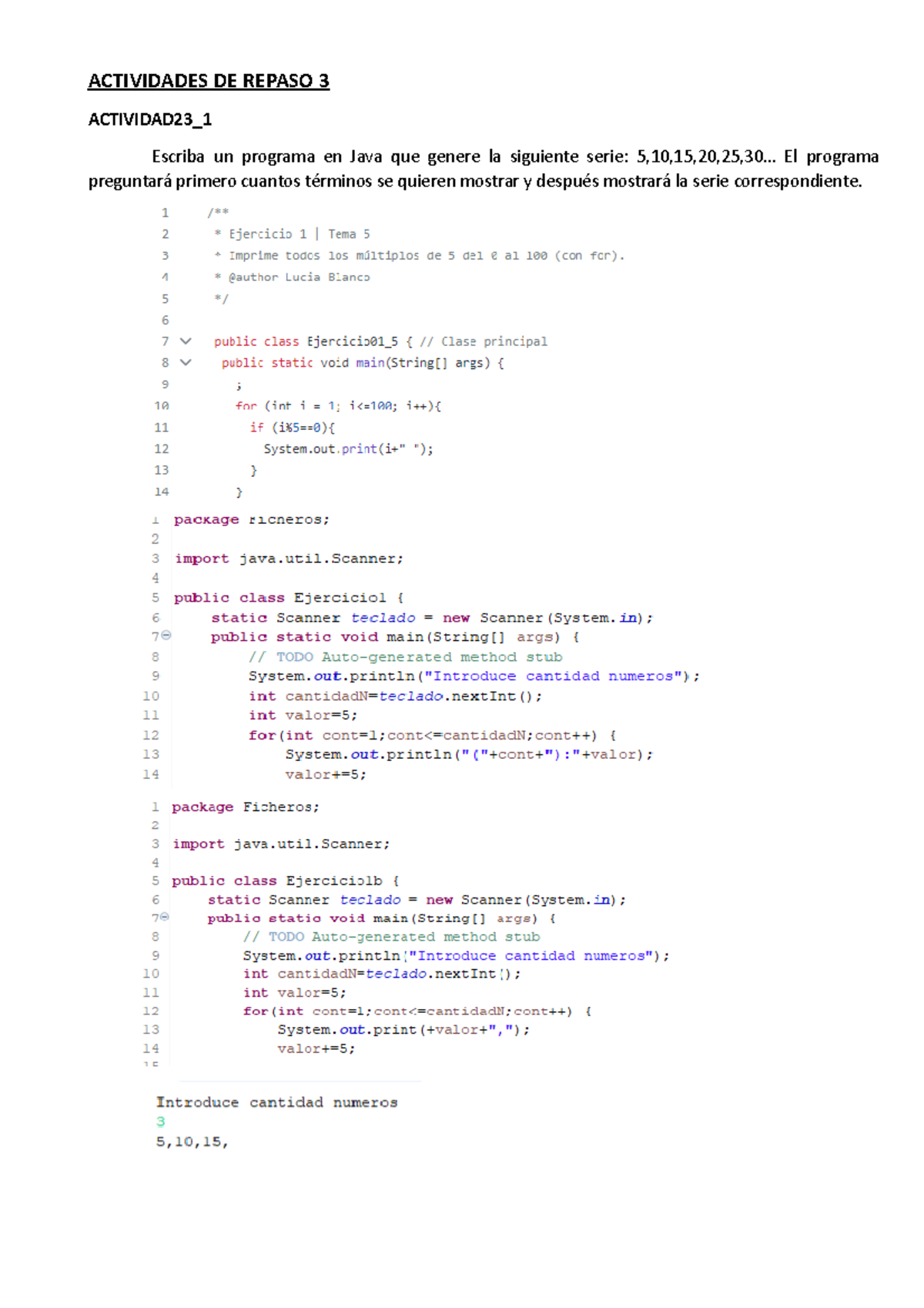 Actividades DE Repaso 3- Soluciones - ACTIVIDADES DE REPASO 3 ...