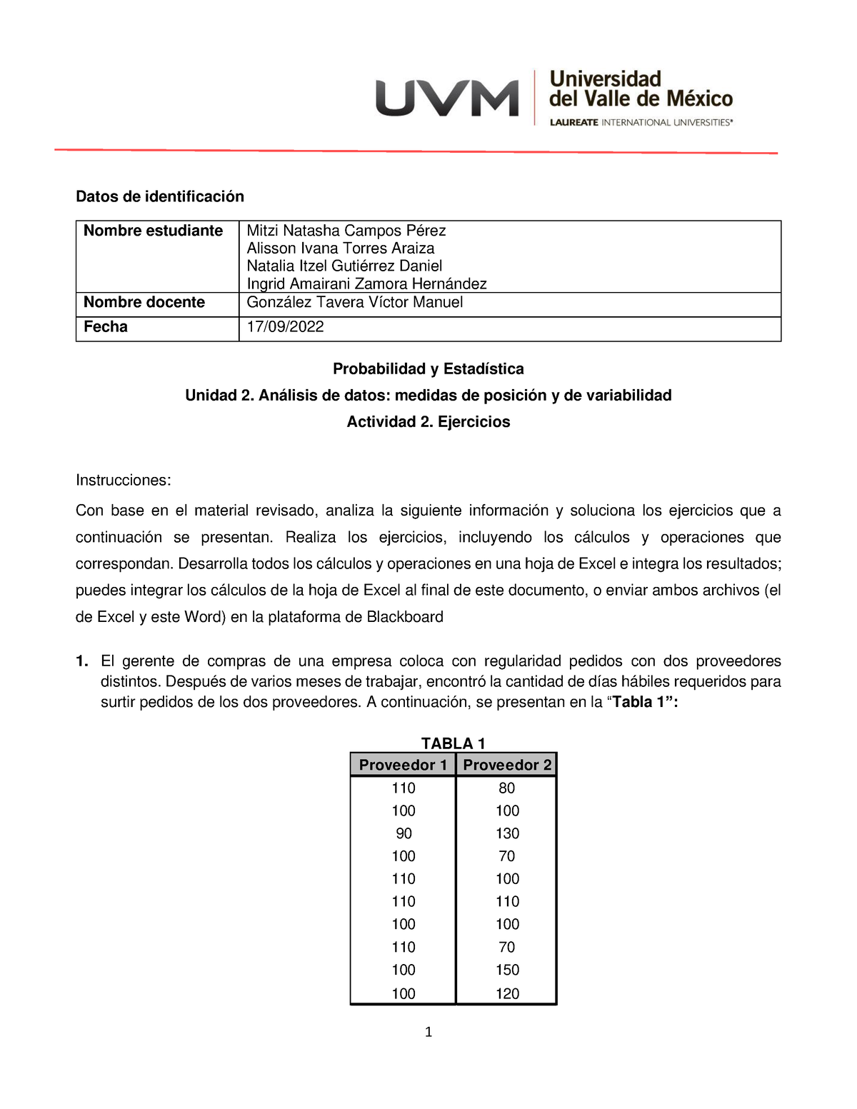 NIGD Act2 Probabilidad - Datos De Identificación Probabilidad Y ...