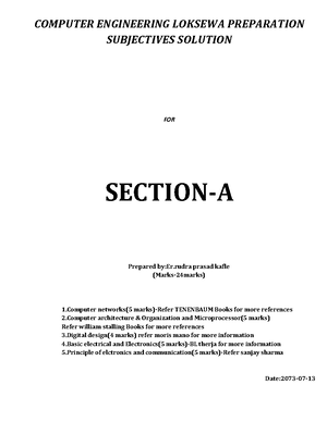 Computer Engineering Loksewa Note