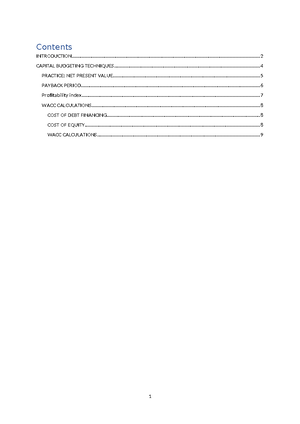 financial management assignment conclusion