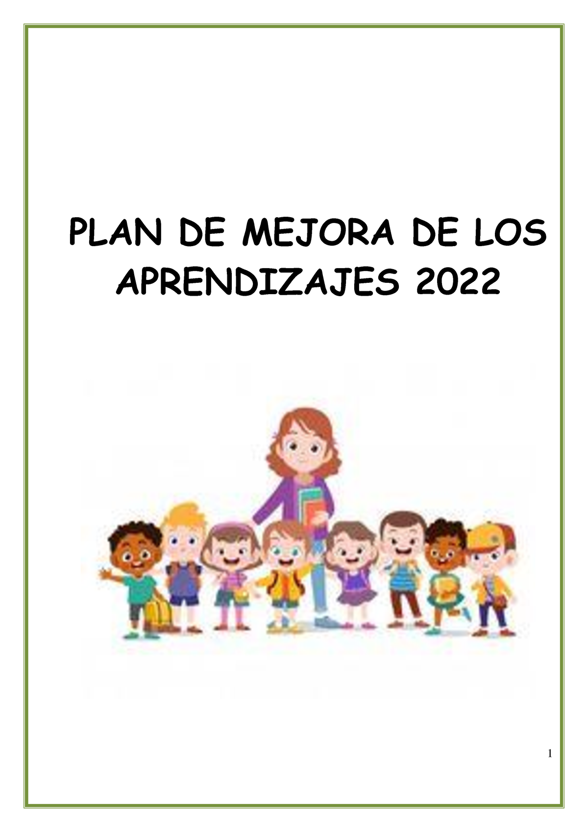 PLAN DE Mejora DE Aprendizaje Lista - PLAN DE MEJORA DE LOS ...