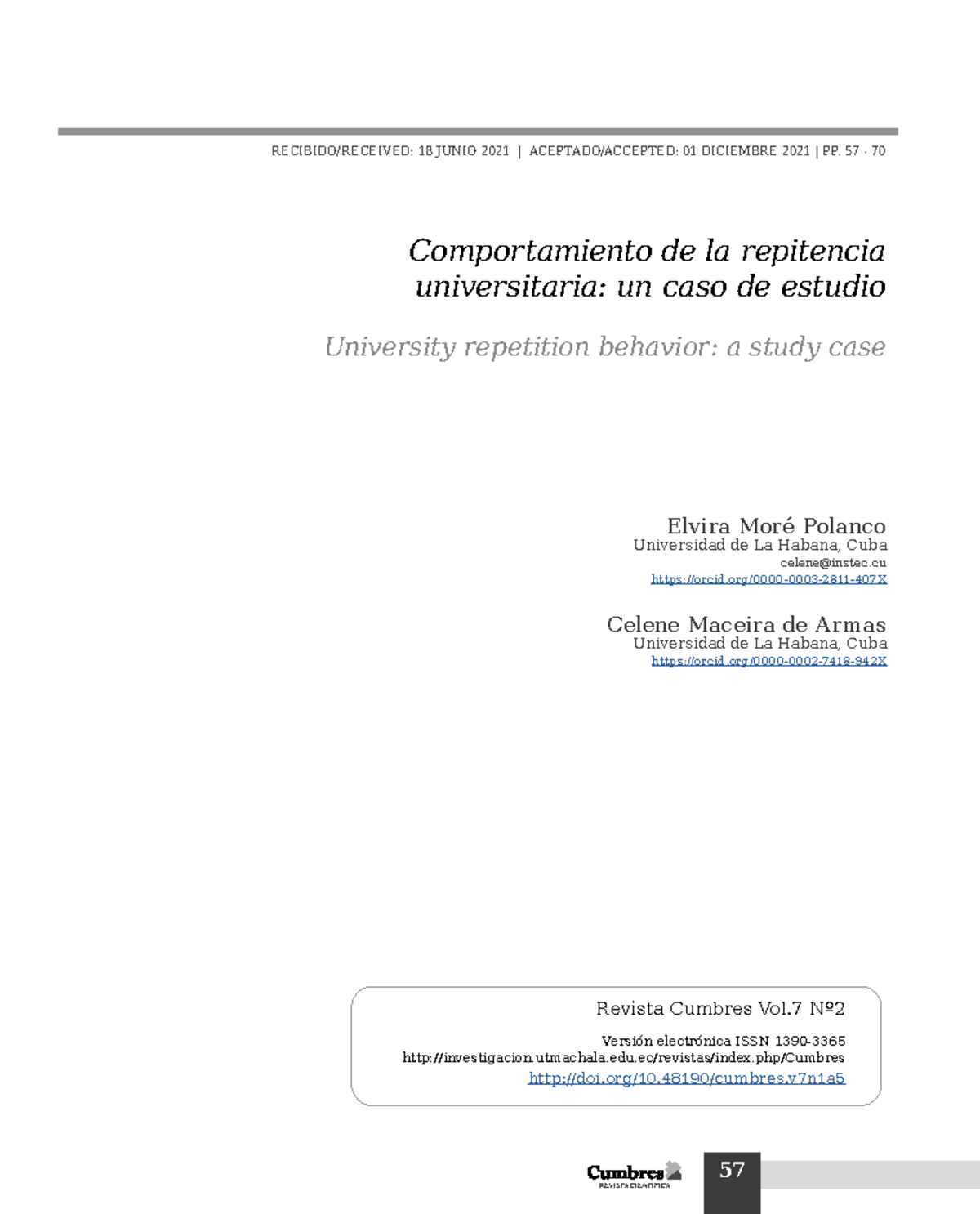 Dialnet-Comportamiento De La Repitencia Universitaria-8228855 - 57 ...