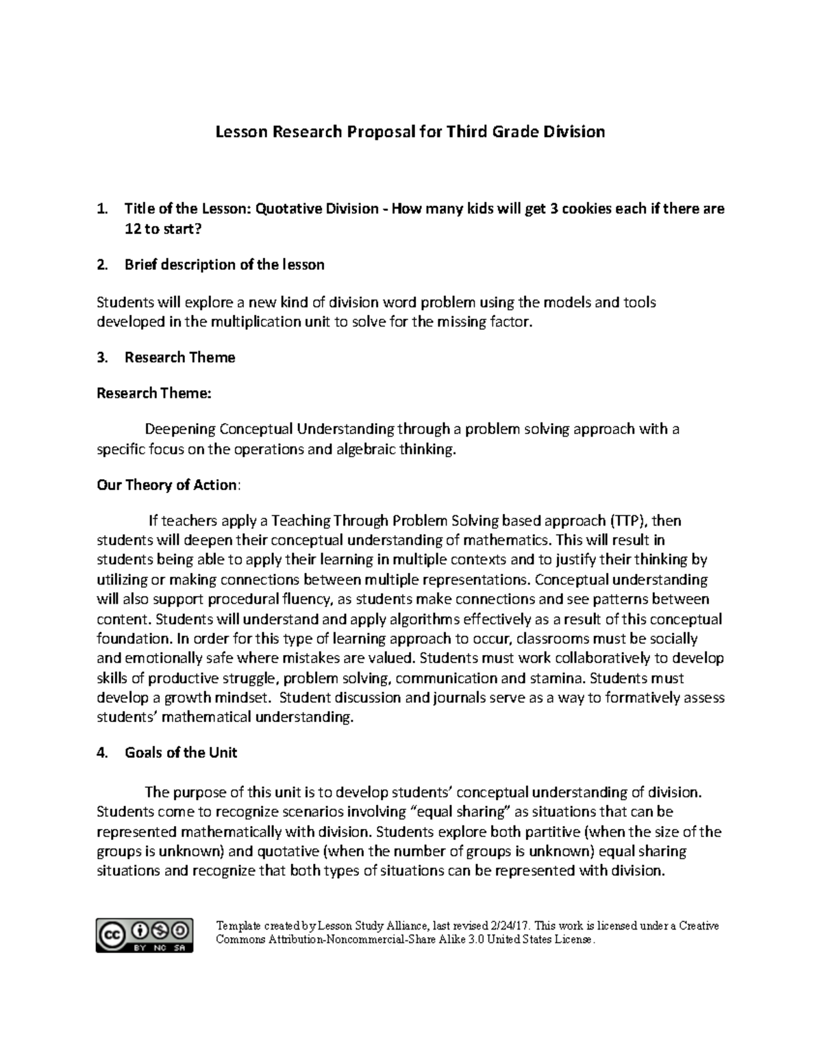 Example complete lesson plan - Template created by Lesson Study ...