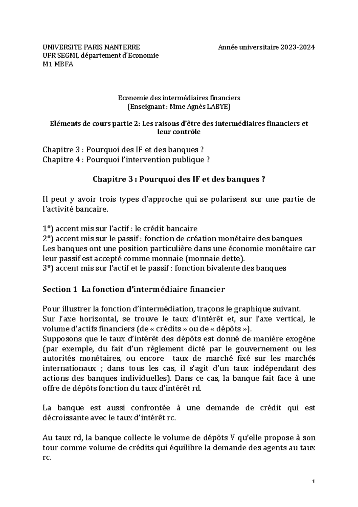 Eléments De Cours EIF Partie 2-2023-24 - UNIVERSITE PARIS NANTERRE ...