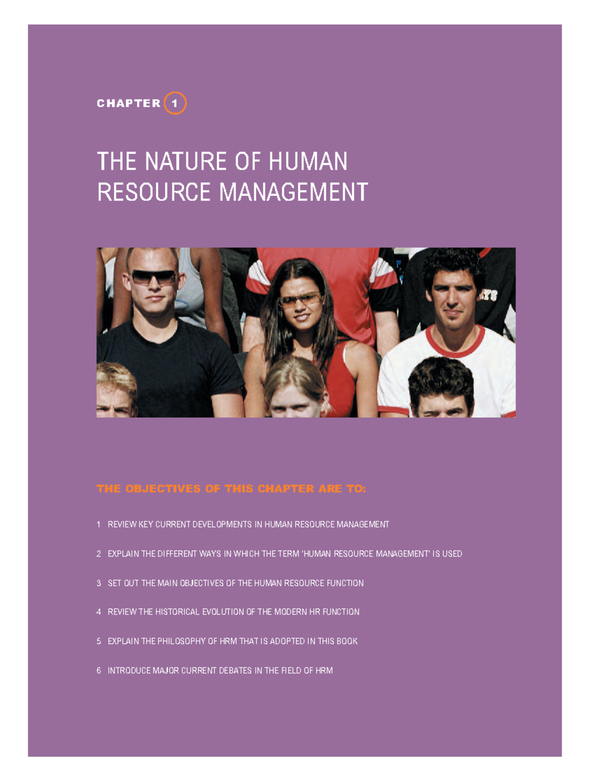 Chapter 1 - THE Nature OF Human Resource Management - CHAPTER 1 THE ...