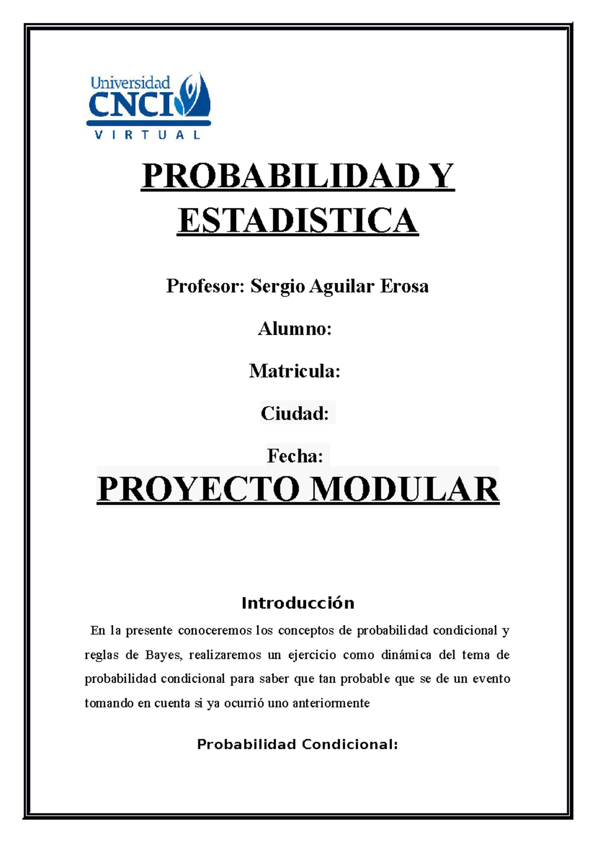 Probabilidad Y Estadistica Modular - PROBABILIDAD Y ESTADISTICA ...