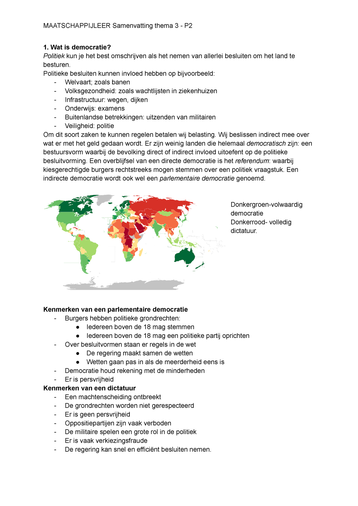 Maatschappijleer Samenvatting T3 - 1. Wat Is Democratie? Politiek Kun ...