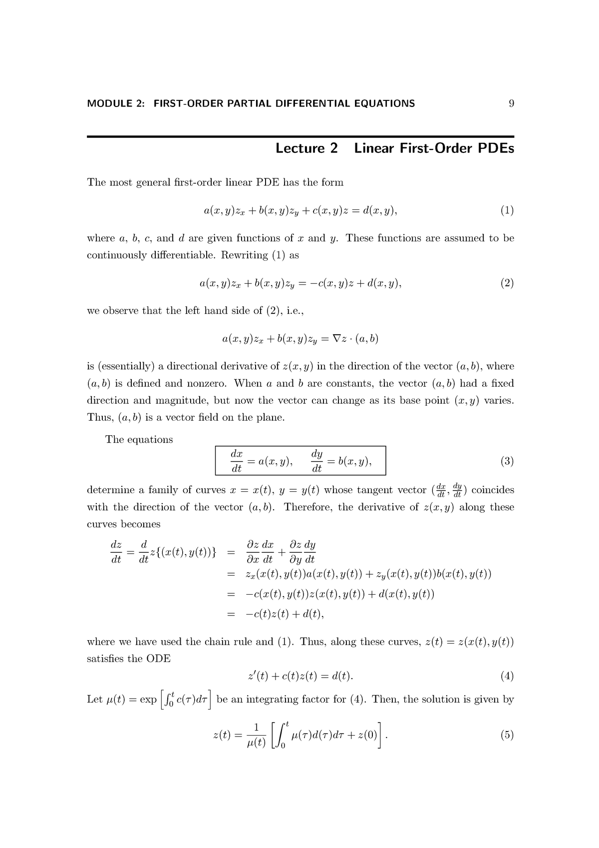 6 - Lecture Notes 6 - MODULE 2: PARTIAL DIFFERENTIAL EQUATIONS Lecture ...