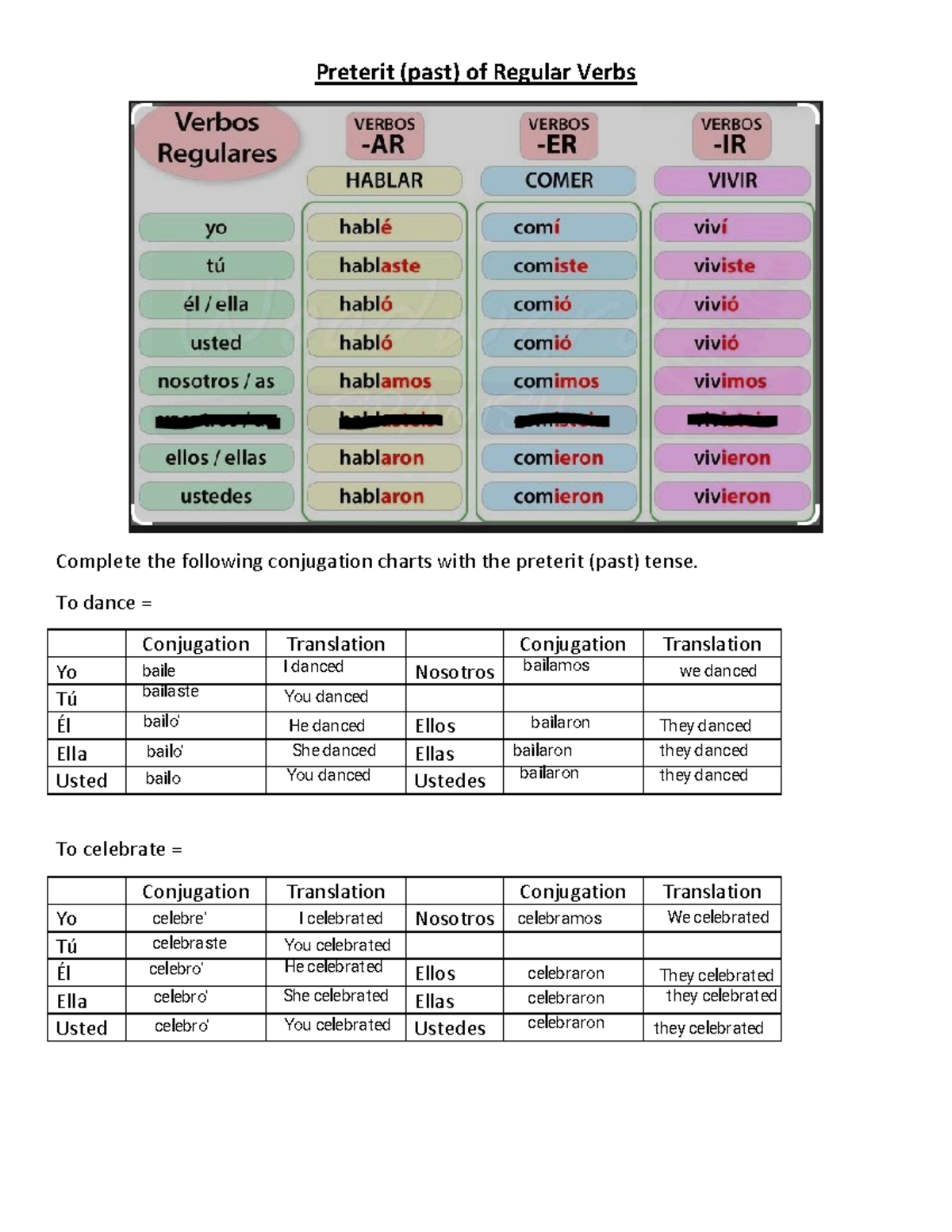 Keontra+kenemore+-+Preterit+Regular+Ar+Er+Ir+Verbs+practice - Preterit ...