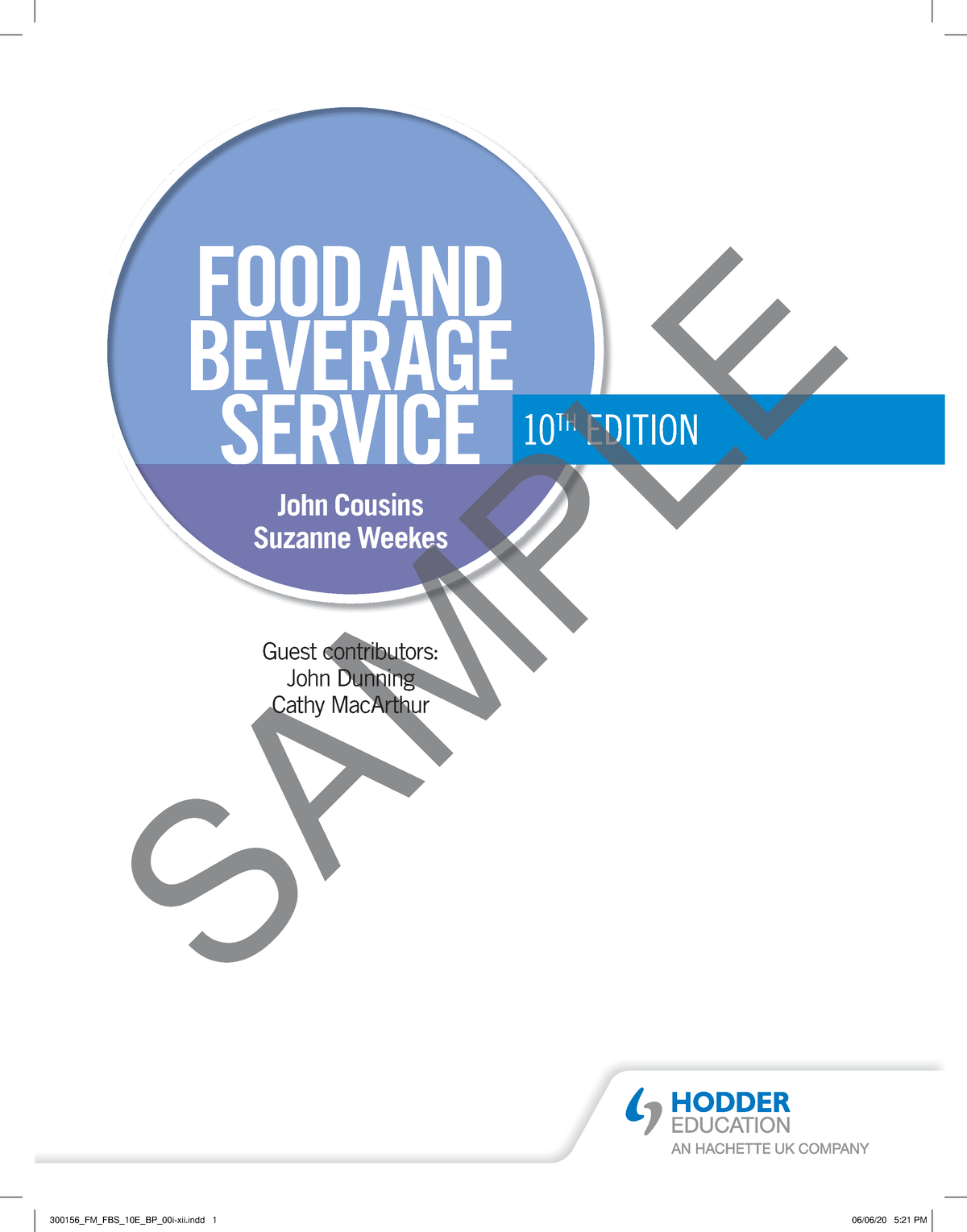 Sample 9781398300156 FBS 10E - FOOD AND BEVERAGE SERVICE 10 TH EDITION ...