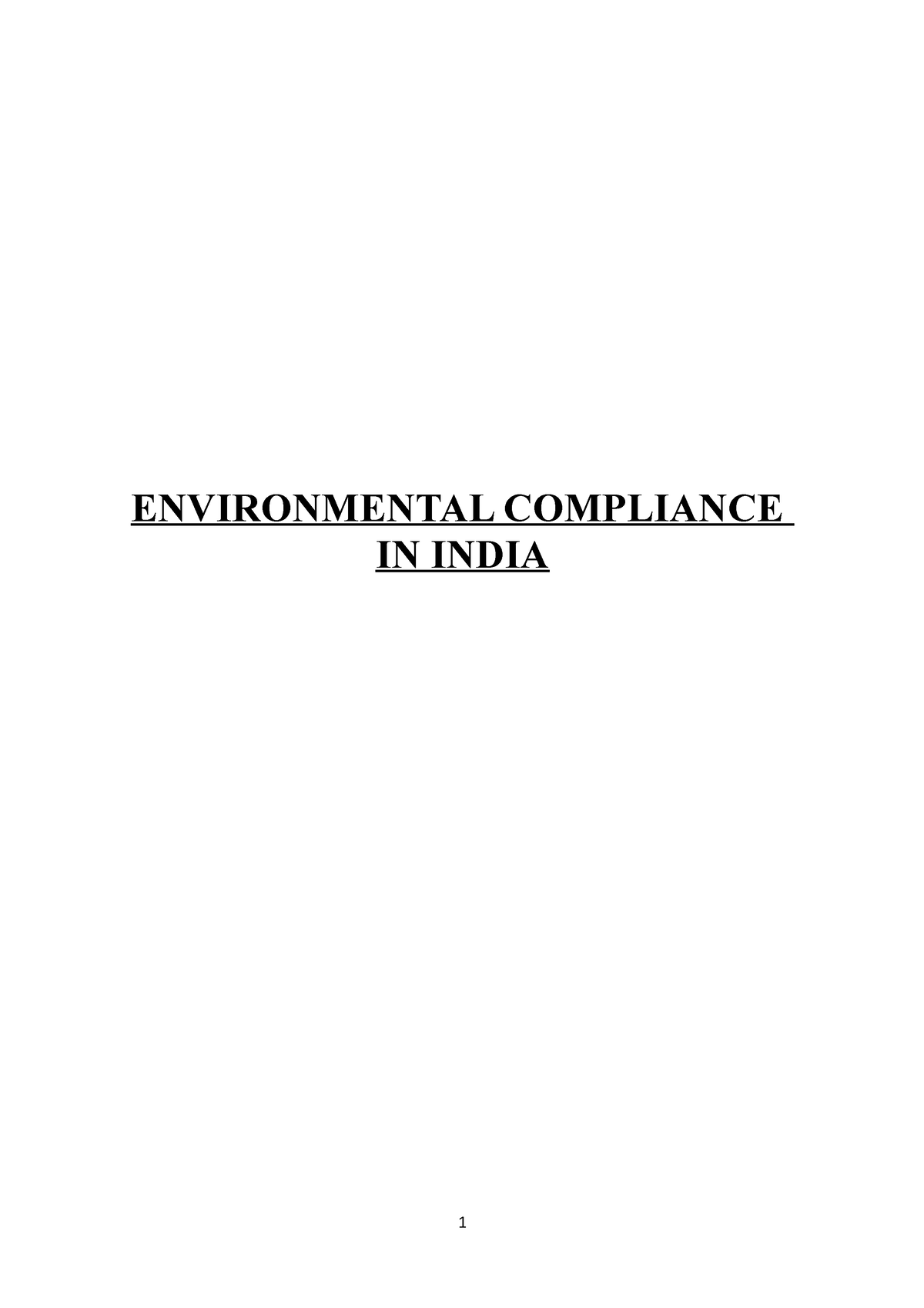 Environemental Compliance Research Paper - Environmental Compliance In 