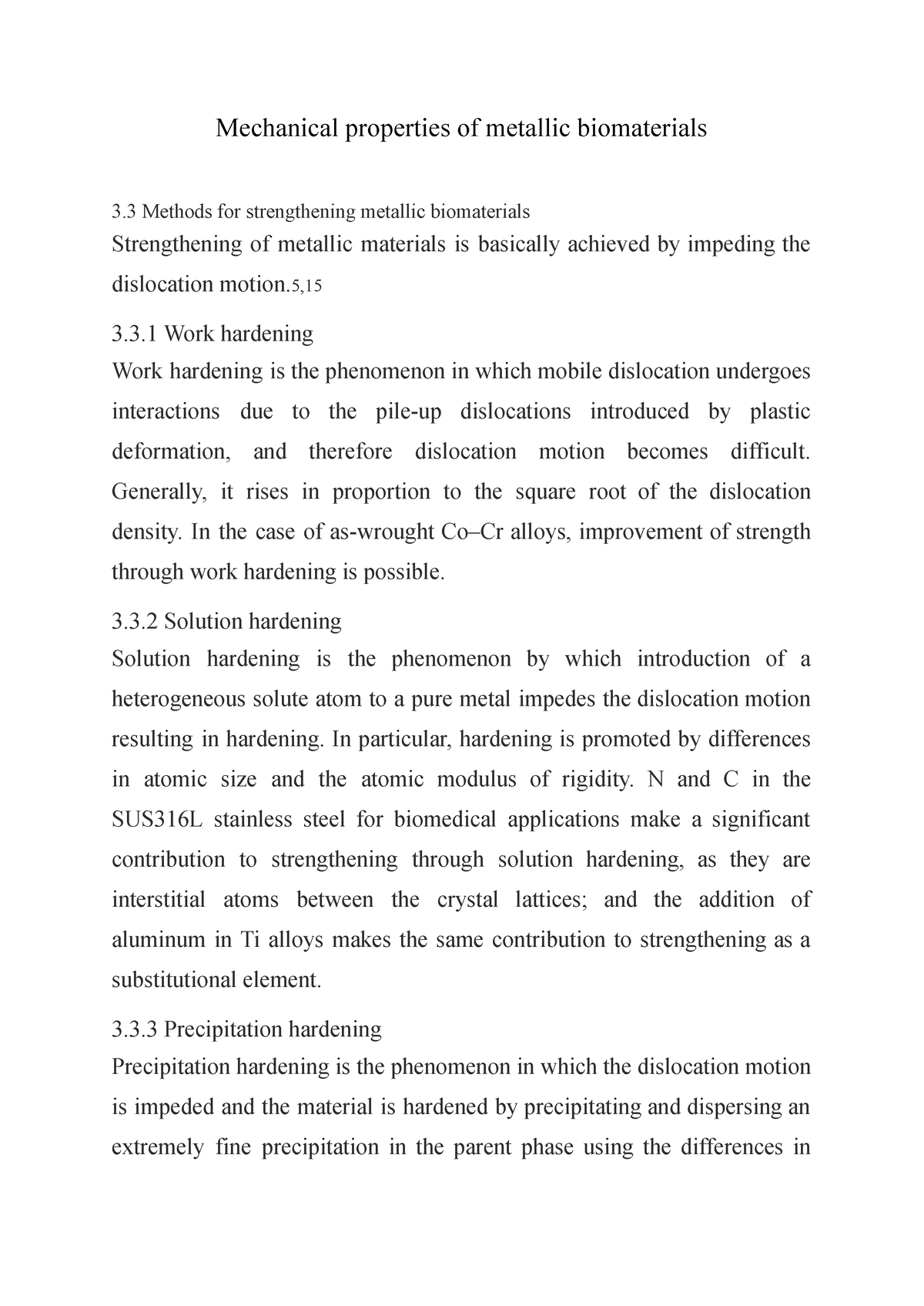 03 Mechanical Properties Of Metallic Biomaterials - 3 Work Hardening ...