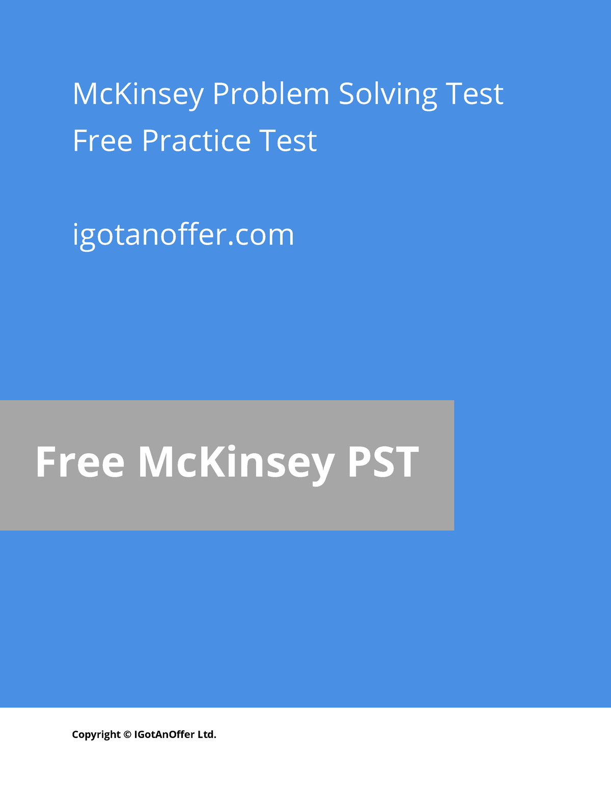 mckinsey problem solving test sample