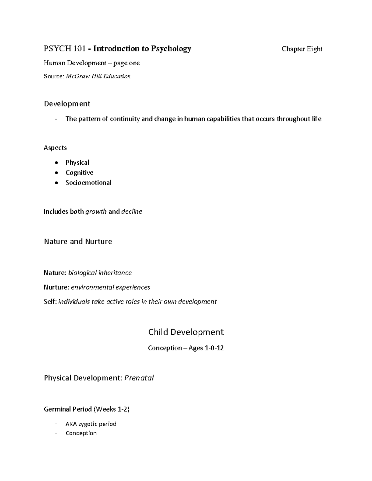 PSYCH 101 Chapter 8 Lecture Notes Page 1 Of 3 - Deprecated API Usage ...