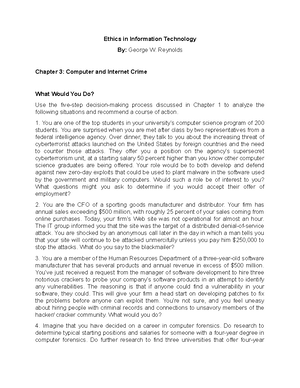 Chapter 1 Catalysts for Change In Class Exercises Review and Discussion ...