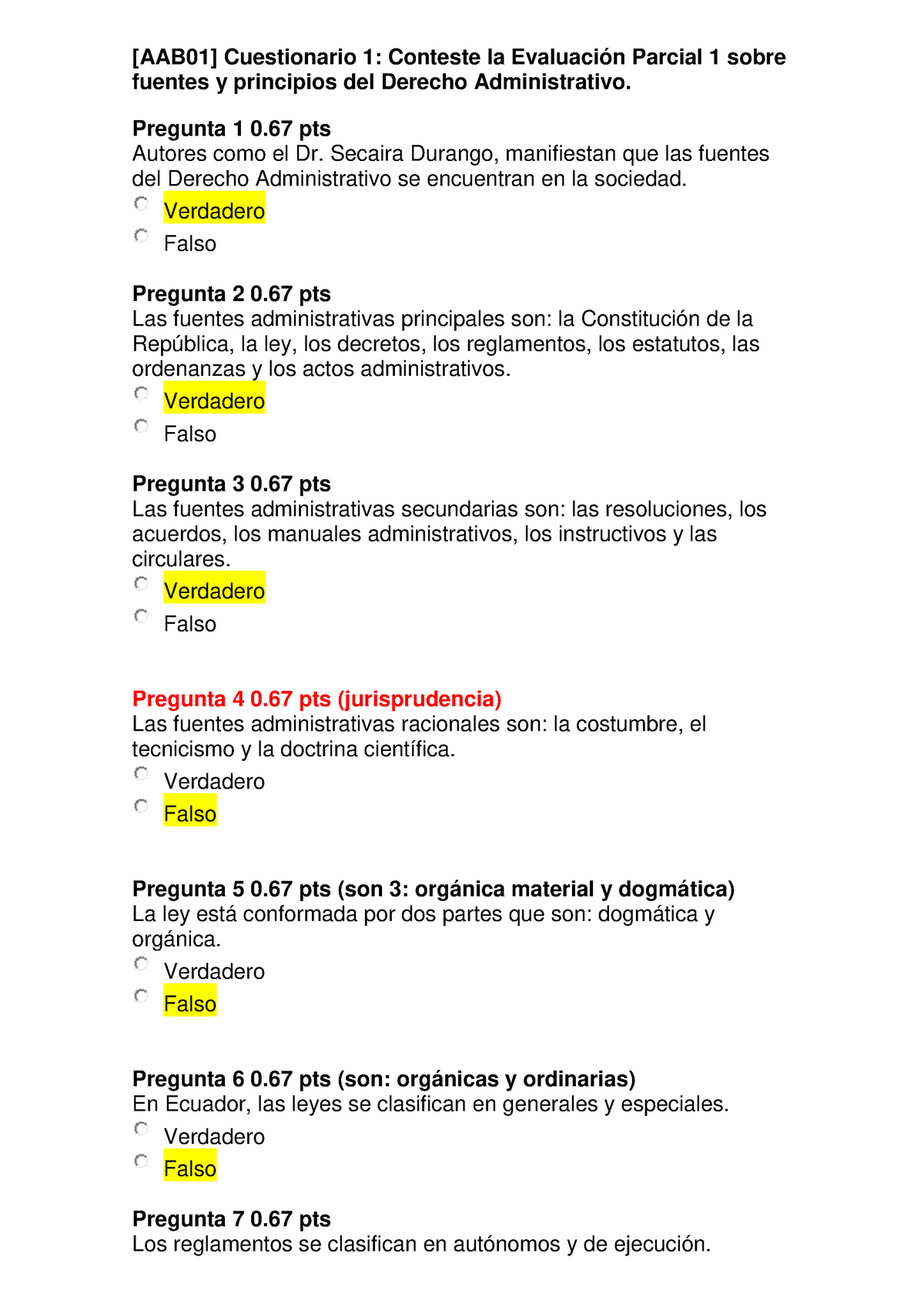 AAB01 Cuestionario 1 Conteste La Evaluación Parcial 1 Sobre Fuentes Y ...