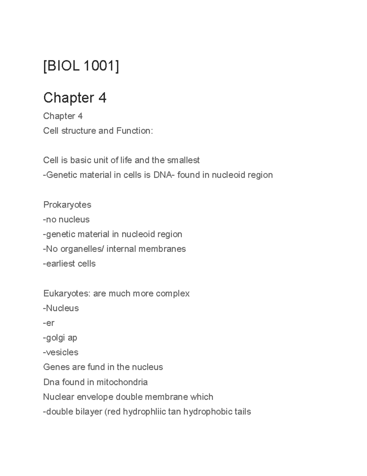 BIOL 1001 (2)1 - Scott Crusiliac Provided Powerpoint Slides As Well As ...