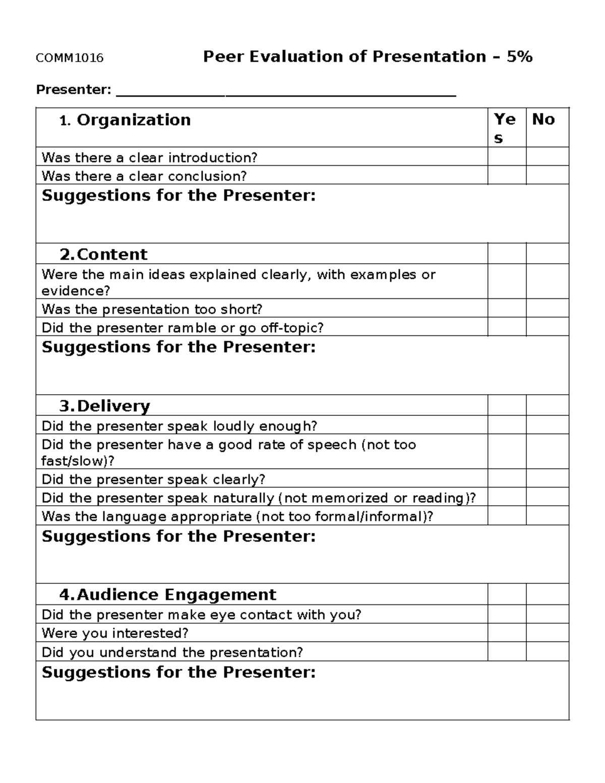 Peer Assessment of Practice Presentation - Flipgrid - COMM1016 Peer ...