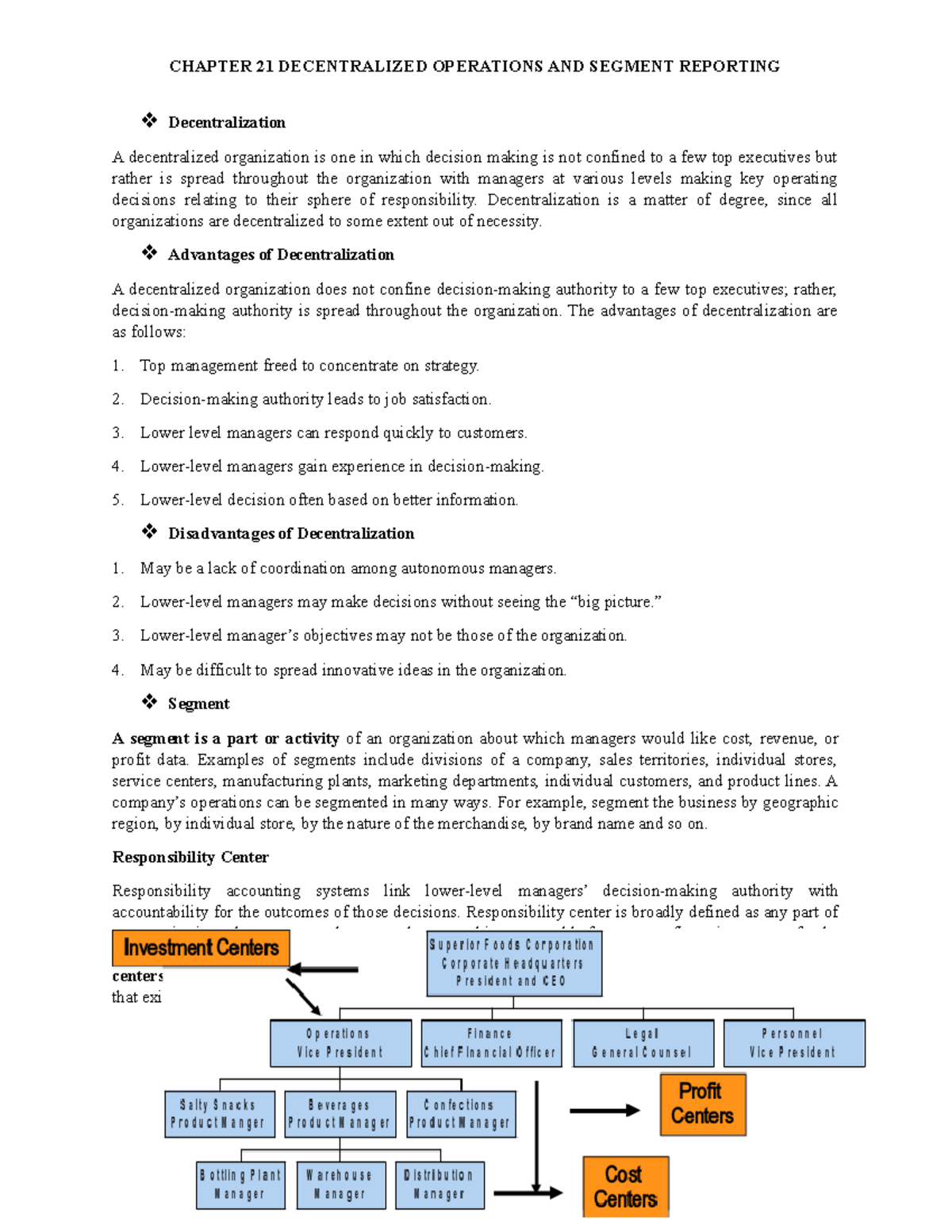 21decentralized operations and segment reportingdocx - CHAPTER 21 ...