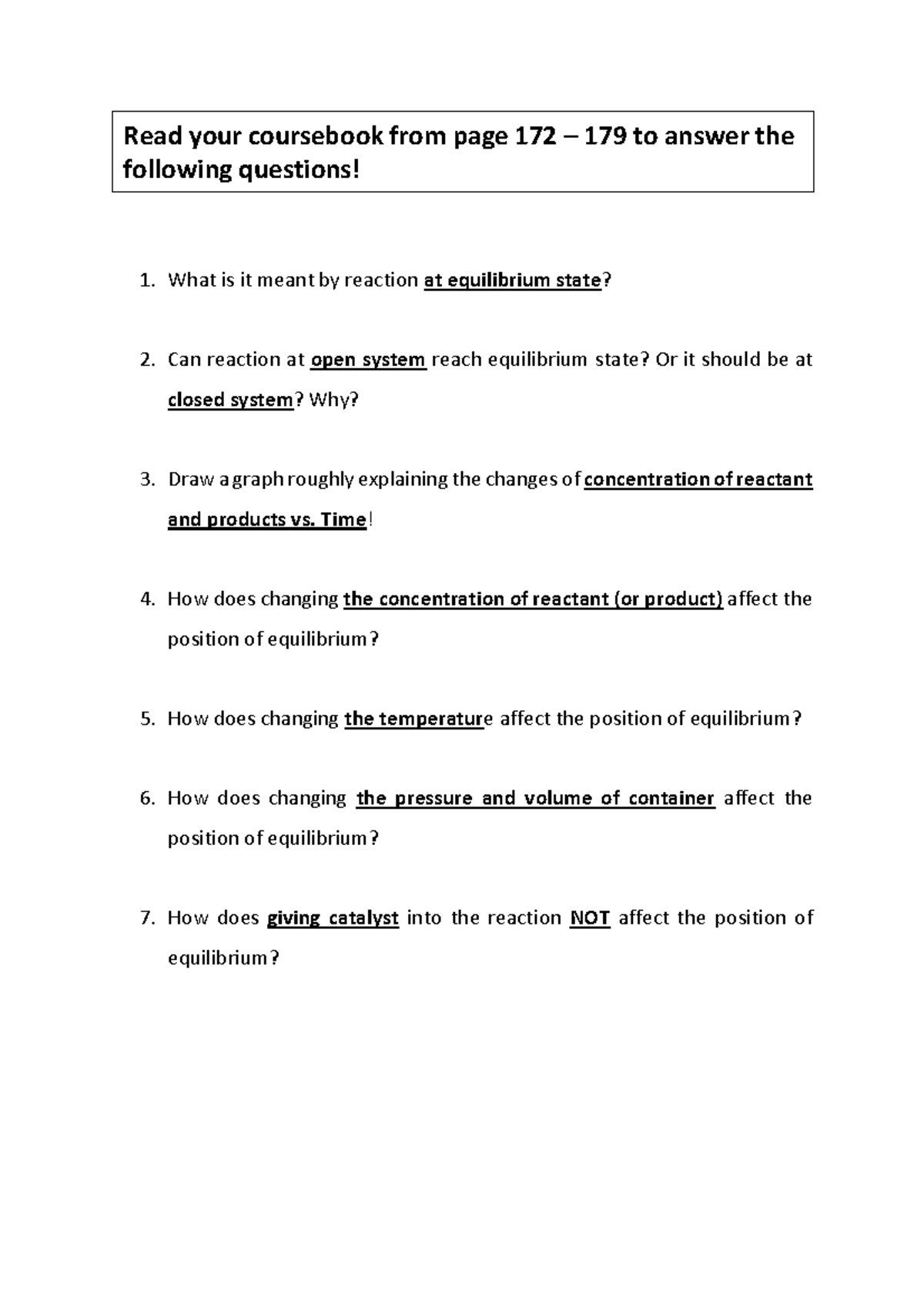 Equilibrium Exercise - law - What is it meant by reaction at ...