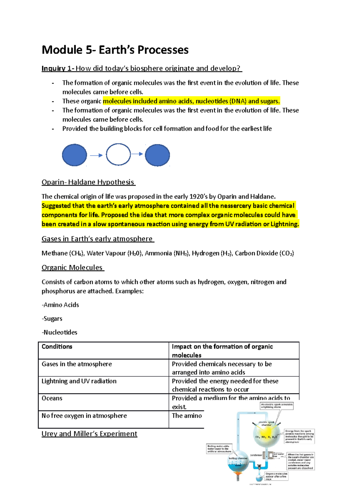 Module 5 Lecture Notes - Module 5- Earth’s Processes Inquiry 1- How Did ...