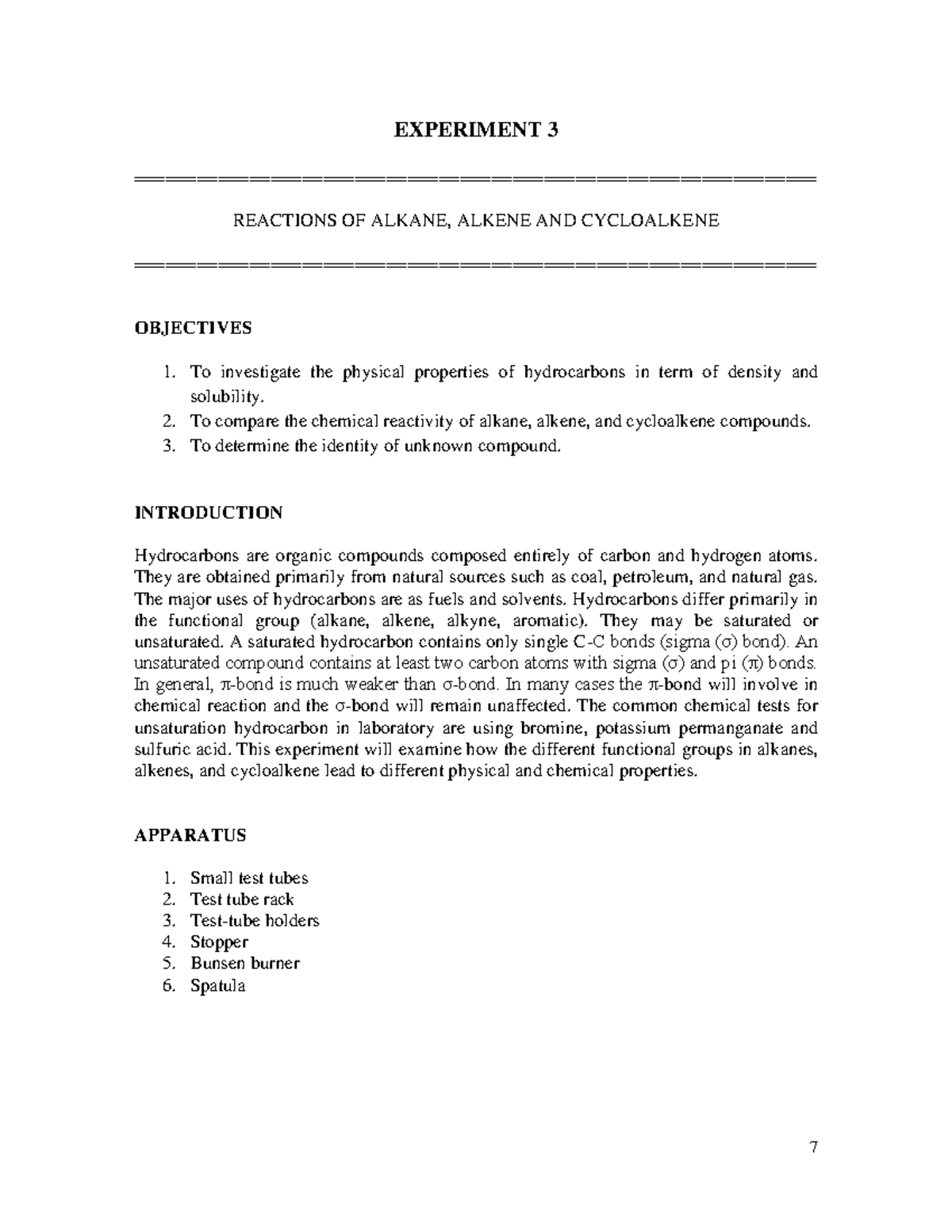 Experiment 3-1 CHM 258 AS120 - EXPERIMENT 3 - Studocu