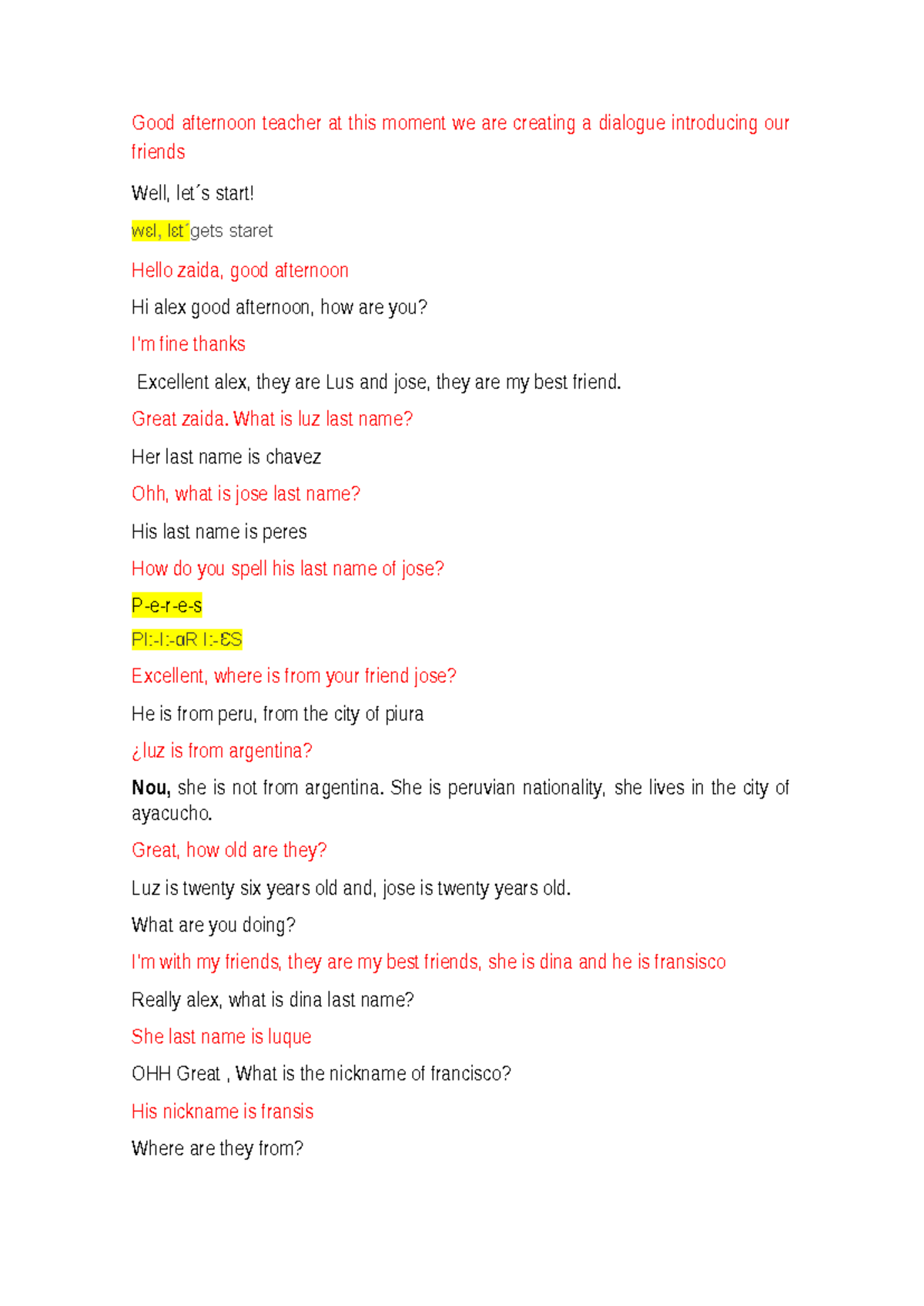 Semana 5 Tarea Ingles - Good afternoon teacher at this moment we are ...