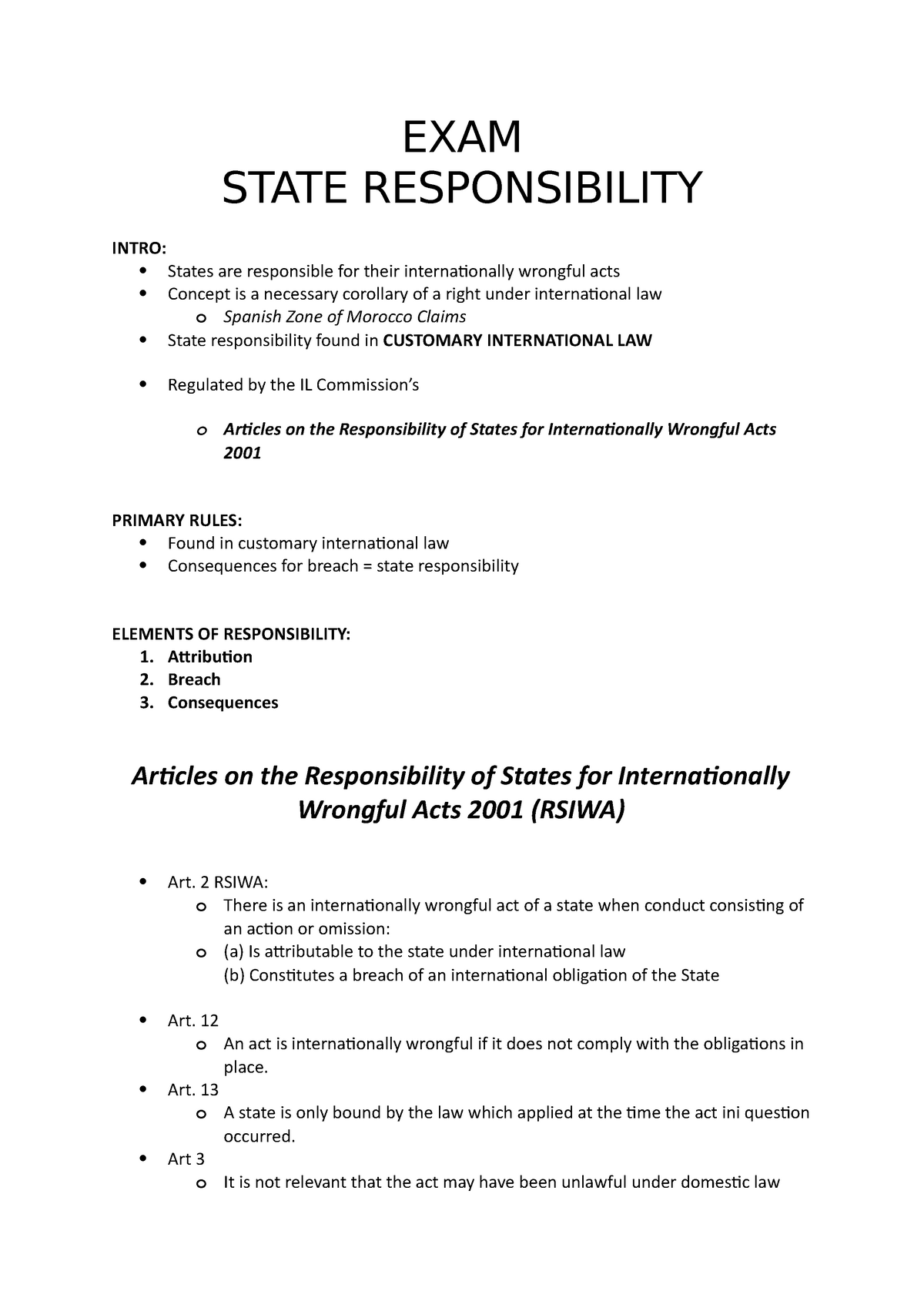 state responsibility assignment