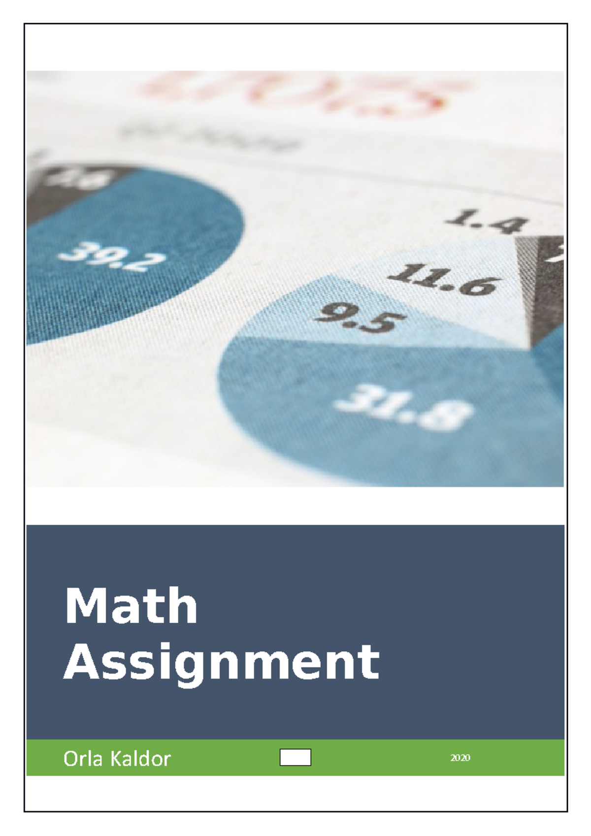 Assignment T1 - sds - Math Assignment Orla Kaldor 2020 Part A – Buying ...