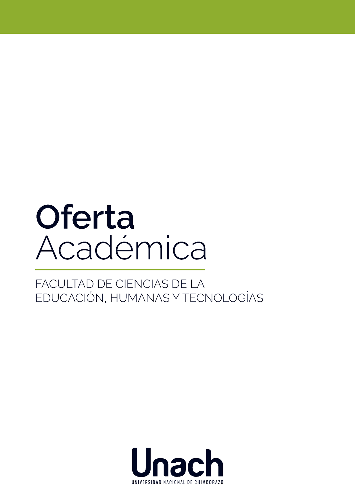 Oferta Académica 2019 - Oferta Académica FACULTAD DE CIENCIAS DE LA ...