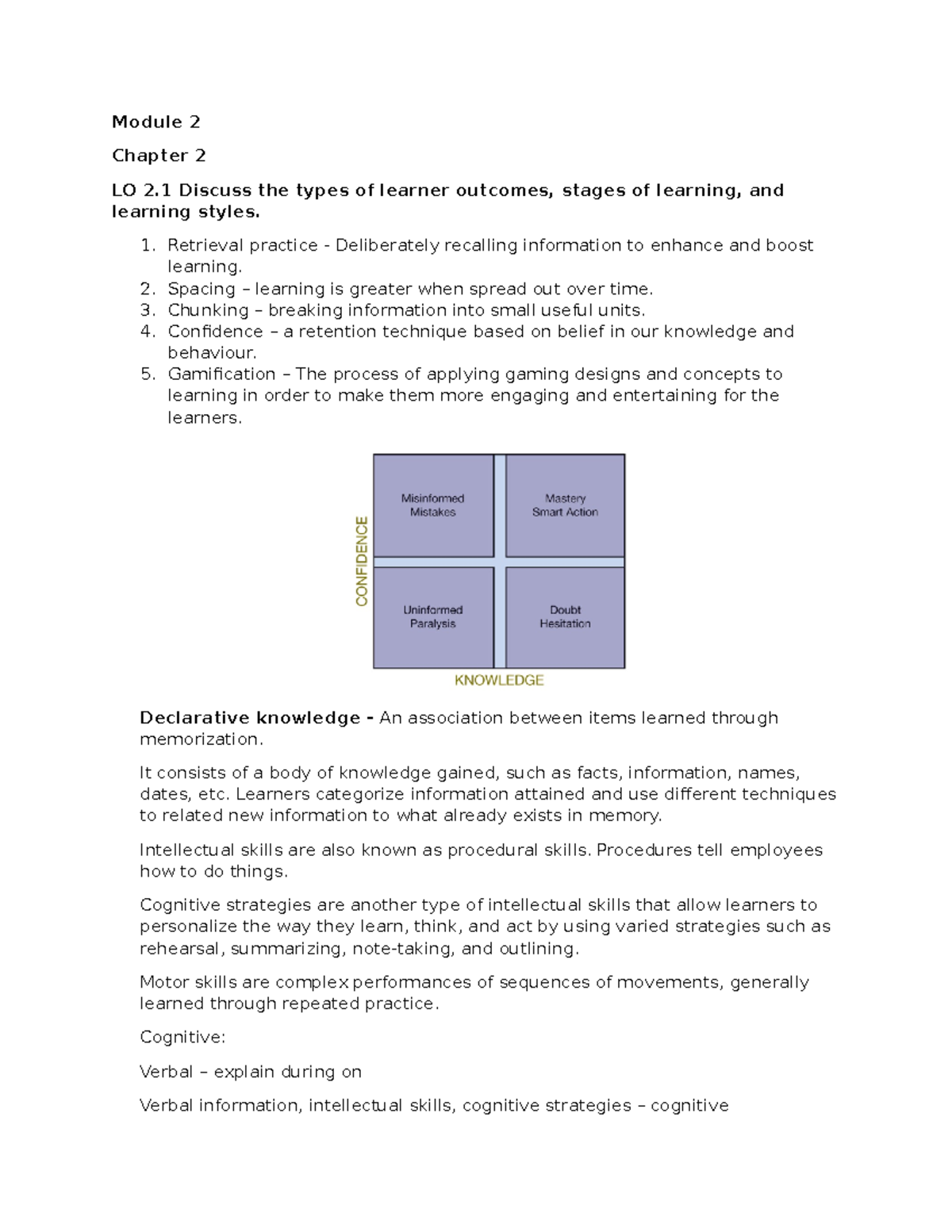 Training and development chapter 2 - Module 2 Chapter 2 LO 2 Discuss ...