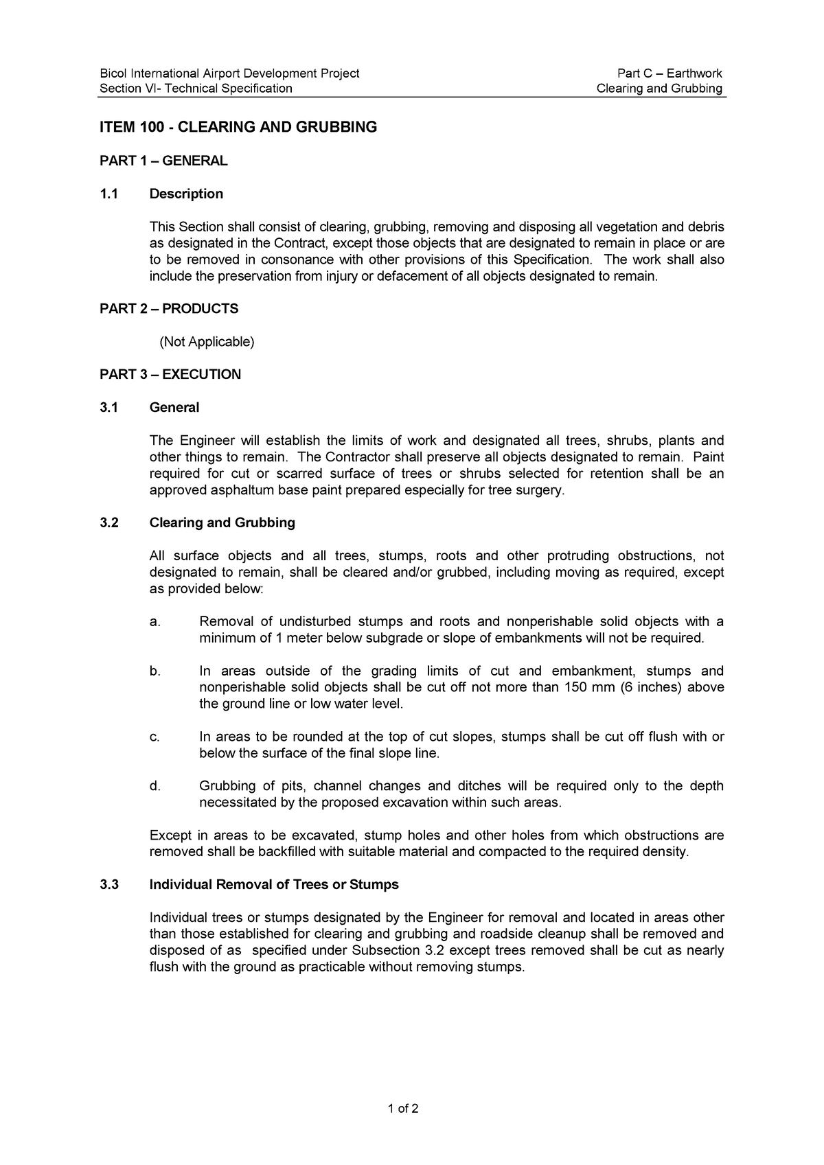 Sect VI-Specification V1of4-P3 - Bicol International Airport ...