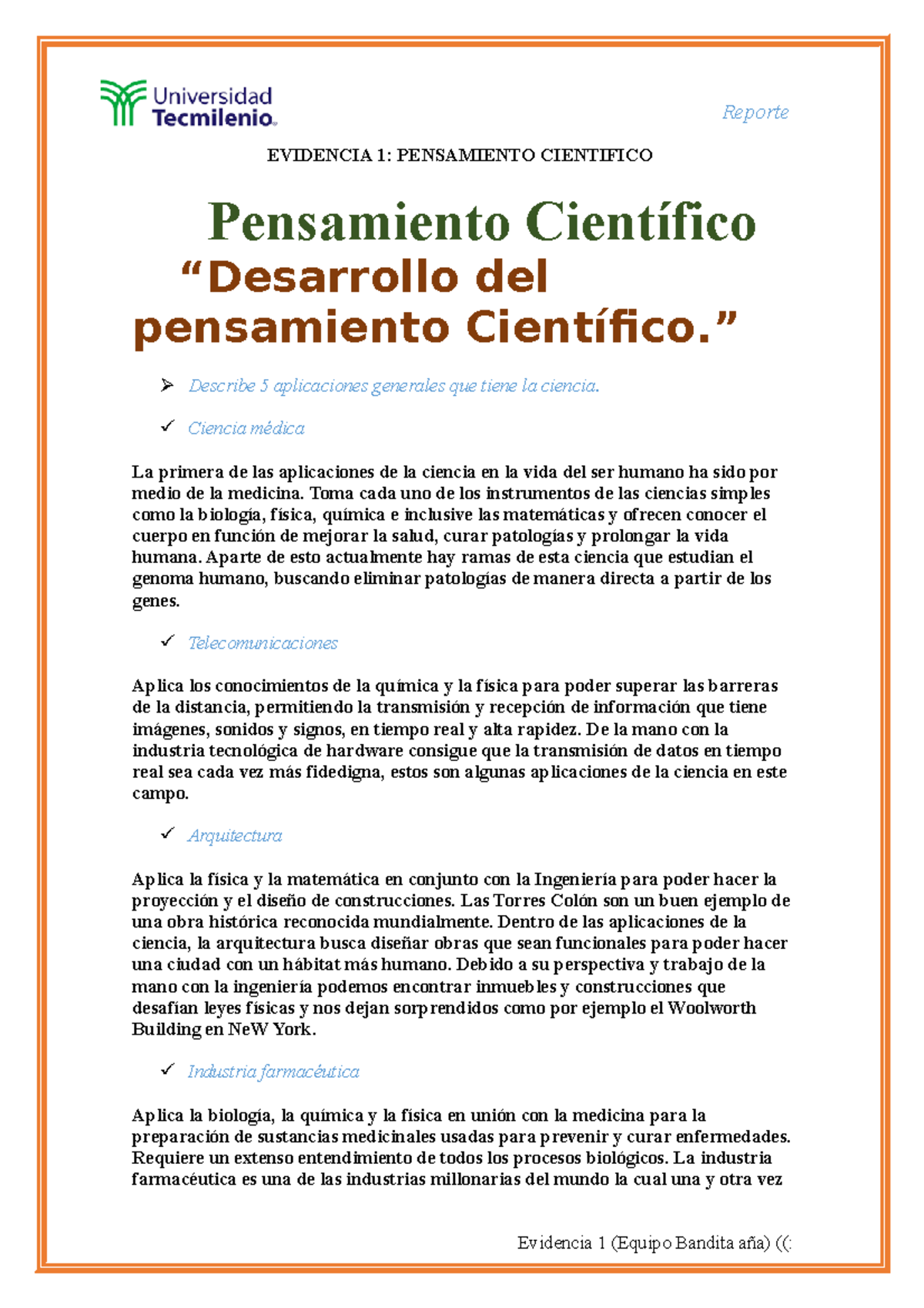 Evidencia 1 - aaaaaaaaaaaaaaaaaaaaaaaa - EVIDENCIA 1: PENSAMIENTO ...