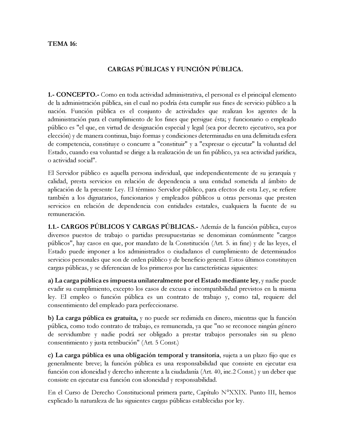 TEMA 16 ADM - Tema Economía - TEMA 16: CARGAS P⁄BLICAS Y FUNCI”N P ...