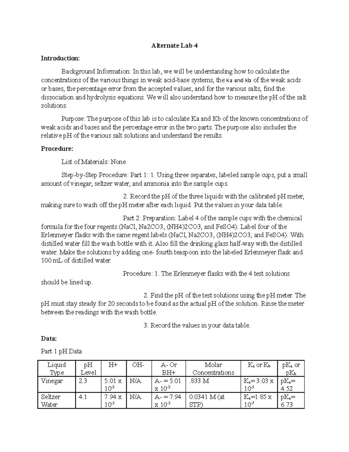 Lab 5 Report - Alternate Lab 4 Introduction: Background Information: In ...
