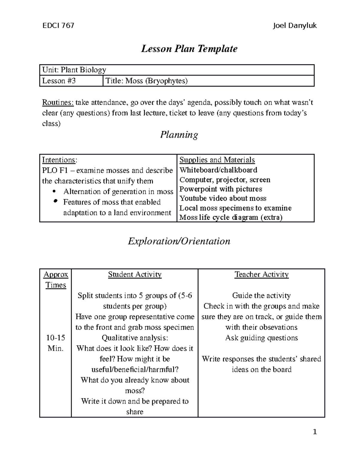 Bryophytes (Bio 11) - Sample 