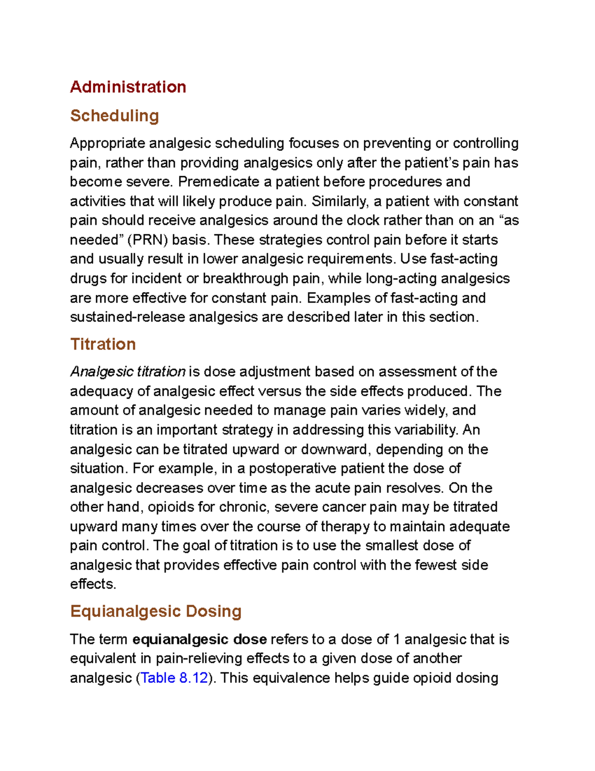 Administration carmines Administration Scheduling Appropriate