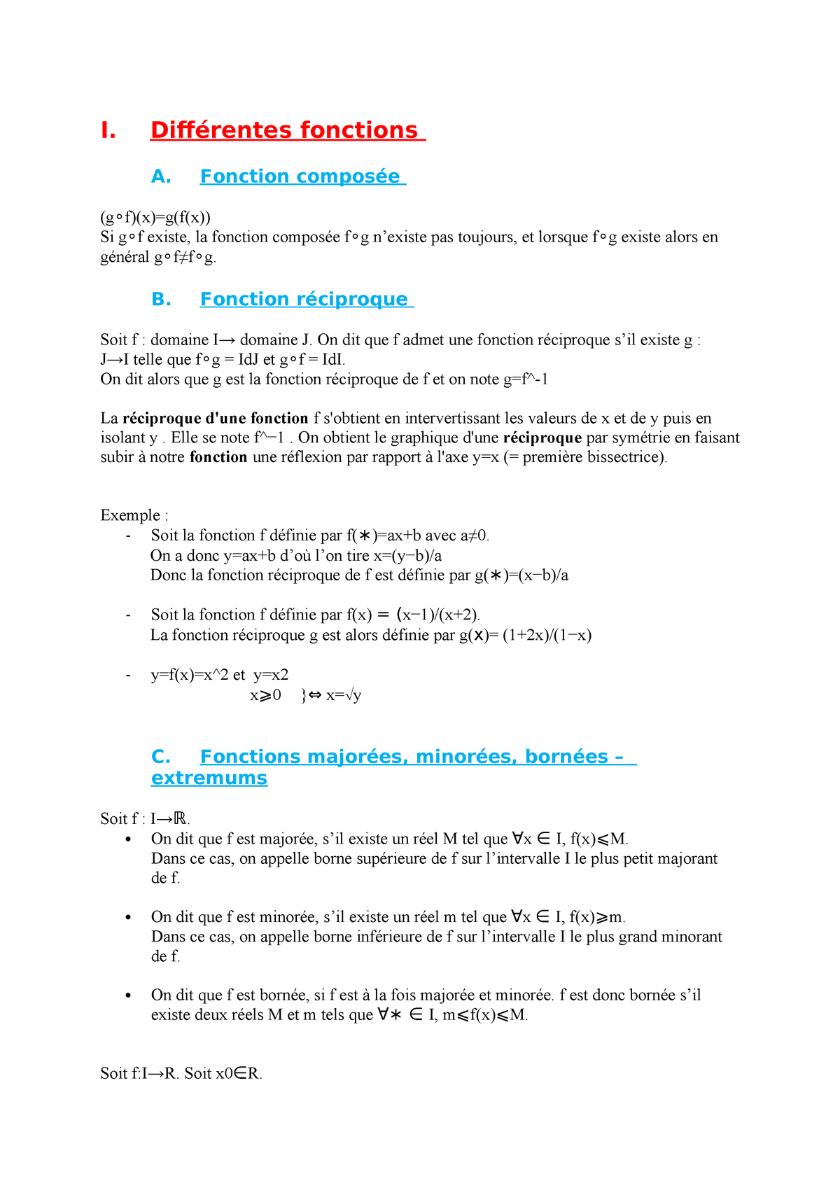 Fiches Fonctions Equa Diff Probable Lois Studocu